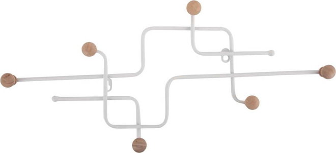 Bílý kovový nástěnný věšák 60,5 cm Metro – PT LIVING
