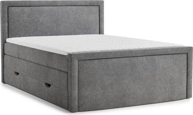 Šedá boxspring postel s úložným prostorem 160x200 cm Fresco – Maison de Rêve