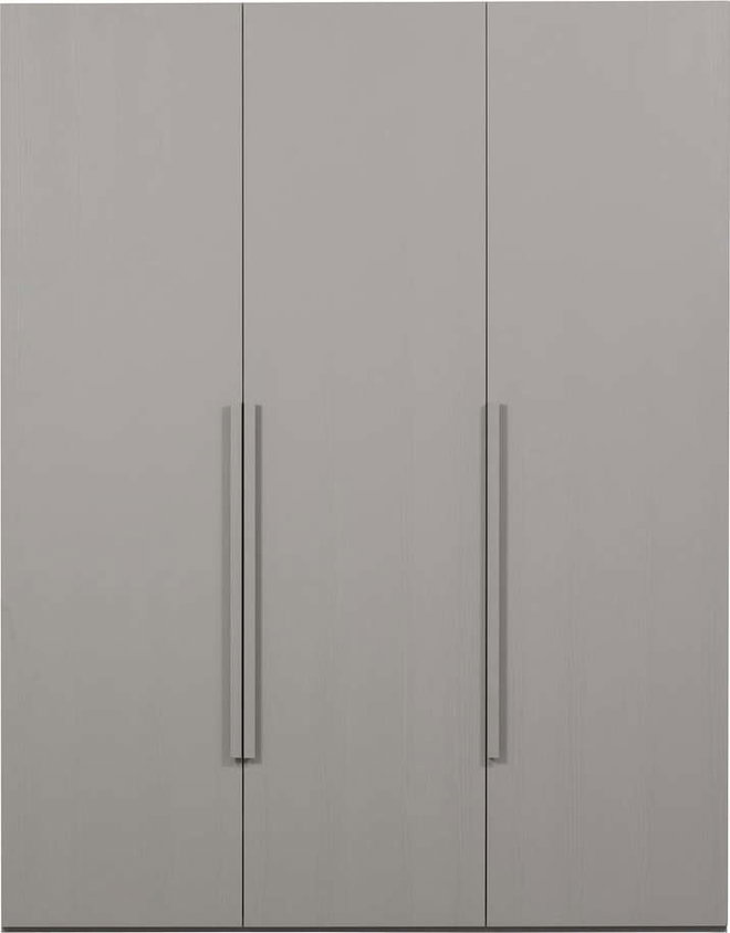 Šedá modulární skříň v dekoru ořechu 165x210x58 cm Rens – WOOOD