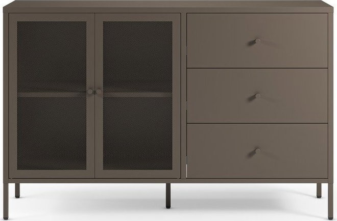 Šedá kovová komoda 140x90x40 cm Fayna – Marckeric