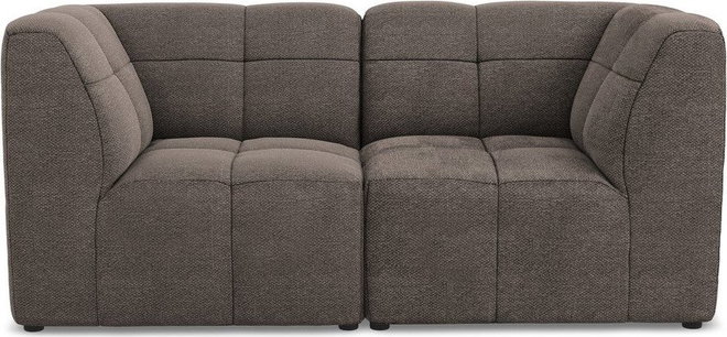 Hnědá pohovka z textilie bouclé 180 cm Aloha – Makamii