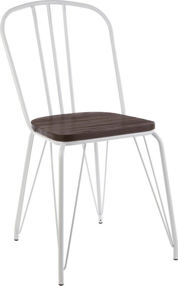 Bílá/v přírodní barvě jídelní židle z jilmového dřeva District – Premier Housewares
