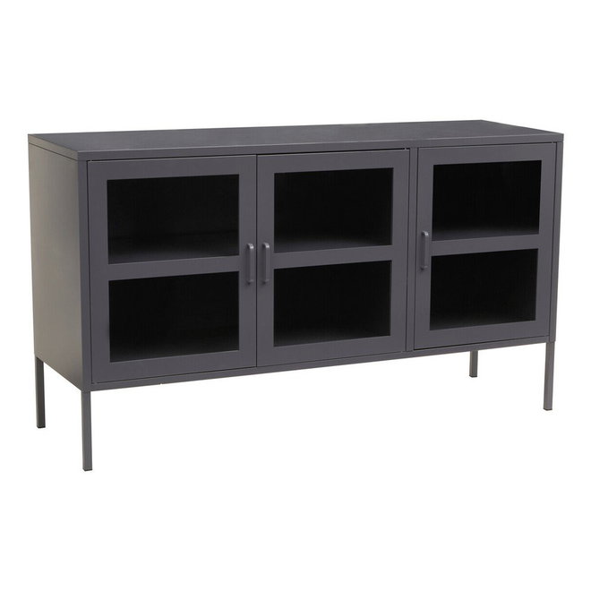 Šedá ocelová vitrína 140x80x45 cm Acier – Premier Housewares