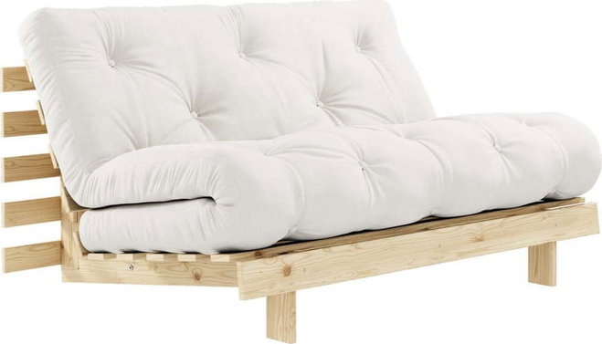 Bílá rozkládací pohovka 140 cm Roots - Karup Design