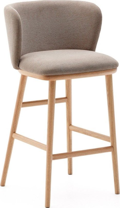 Světle hnědá barová židle (výška sedáku 65 cm) Ciselia – Kave Home