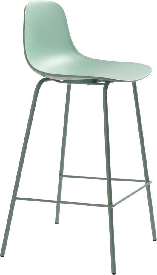 Světle zelená plastová barová židle (výška sedáku 67,5 cm) Whitby – Unique Furniture