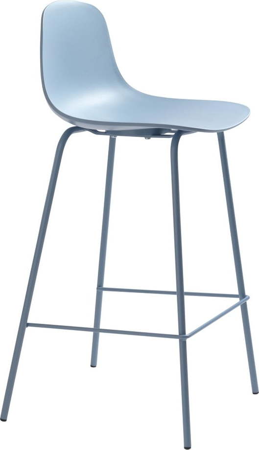 Světle modrá plastová barová židle (výška sedáku 67,5 cm) Whitby – Unique Furniture