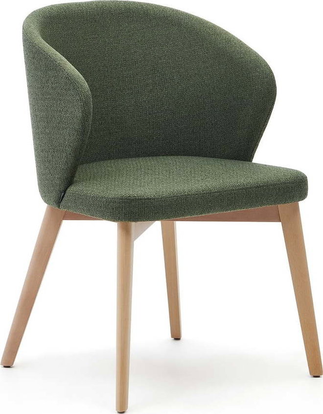 Tmavě zelené čalouněné jídelní křeslo Darice – Kave Home
