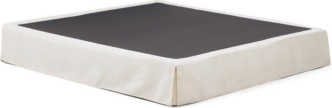 Bílá čalouněná dvoulůžková postel bez čela 180x200 cm Jaira – Kave Home