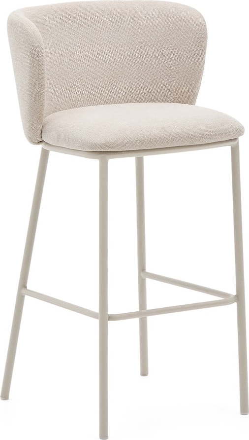 Béžová barová židle (výška sedáku 75 cm) Ciselia – Kave Home