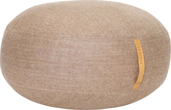 Světle hnědý puf Hübsch Turenio, ø 70 cm