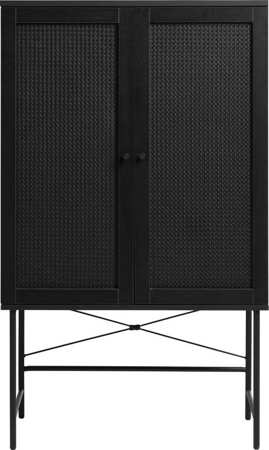 Černá skříňka v dekoru dubu 80x135 cm Pensacola – Unique Furniture