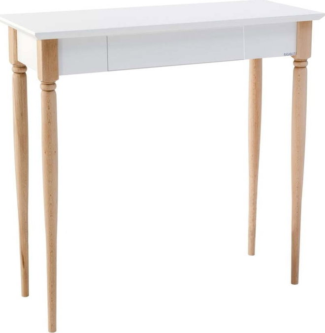 Bílý pracovní stůl Ragaba Mamo, šířka 65 cm