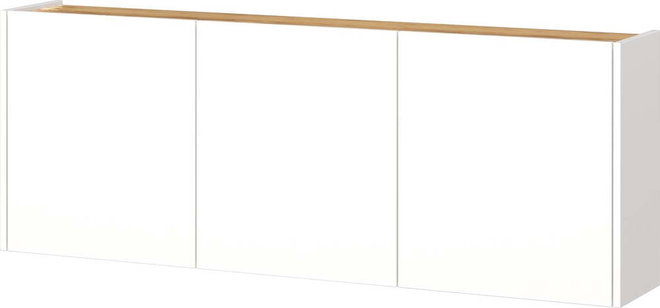 Bílá závěsná skříňka v dekoru dubu 138x52x25 cm Libbiano – Germania
