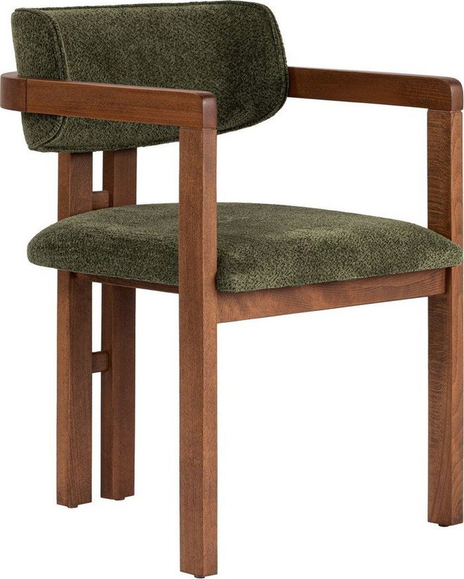 Tmavě zelené jídelní křeslo s područkami Toscana – Kalune Design