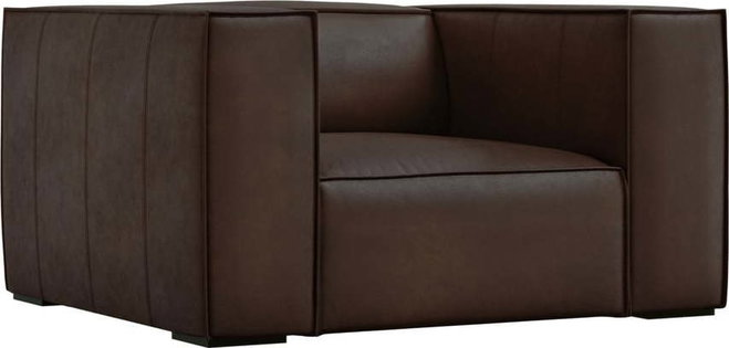 Tmavě hnědé kožené křeslo Madame – Windsor & Co Sofas