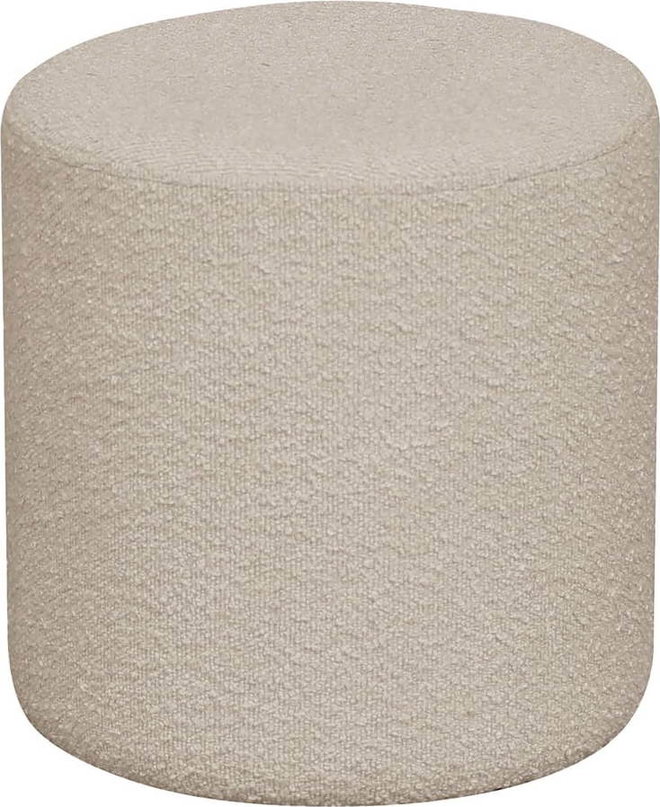 Béžový taburet z textilie bouclé Ejby – House Nordic
