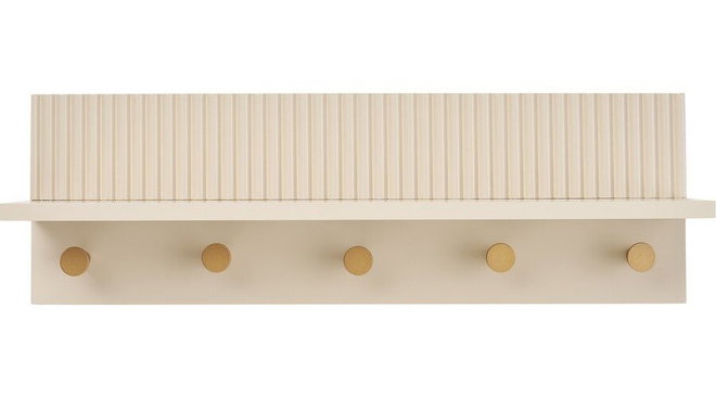 Béžový nástěnný věšák s poličkou 50 cm Rocca – House Nordic