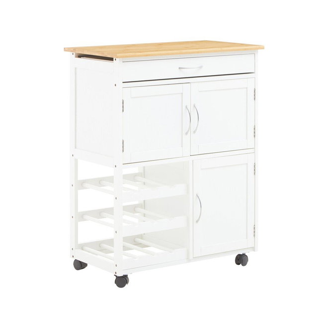 Bambusový kuchyňský ostrůvek na kolečkách 37x67 cm Harlow – Premier Housewares