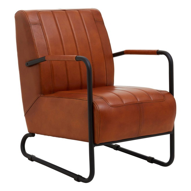 Hnědé kožené křeslo Buffalo – Premier Housewares