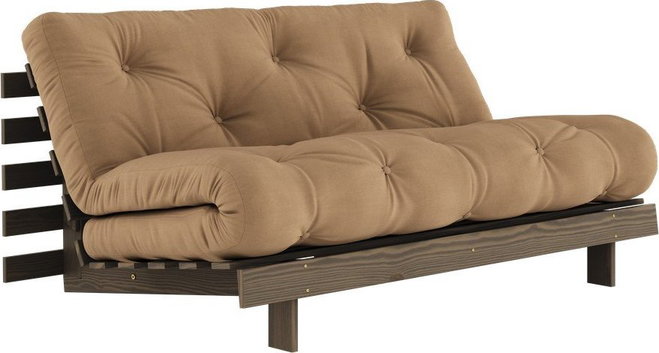 Světle hnědá rozkládací pohovka 160 cm Roots – Karup Design