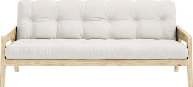 Bílá/béžová rozkládací pohovka 204 cm Grab - Karup Design