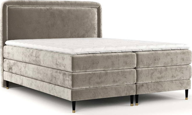 Světle hnědá boxspring postel 180x200 cm Dove – Maison de Rêve