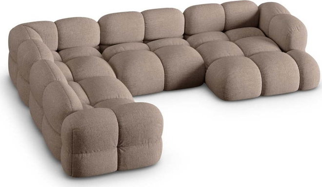 Hnědá rohová pohovka (levý roh/do "U") Loretto – Cosmopolitan Design