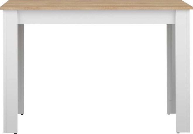 Bílý jídelní stůl s deskou v dekoru dubu 110x70 cm Nice - TemaHome