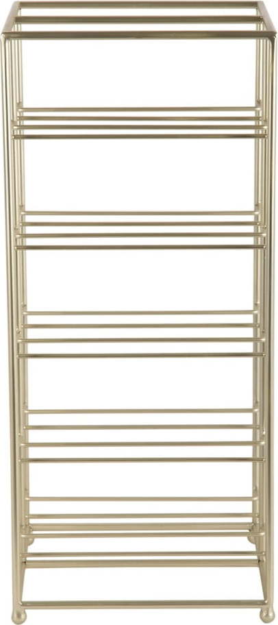 Kovový regál na víno ve zlaté barvě počet lahví 10 25x57x22,5 cm Dual Floor – PT LIVING