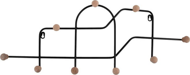 Černý kovový nástěnný věšák 71 cm Maze – PT LIVING