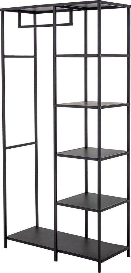 Černý kovový stojan na oblečení 90x183x40 cm Valde – Bloomingville