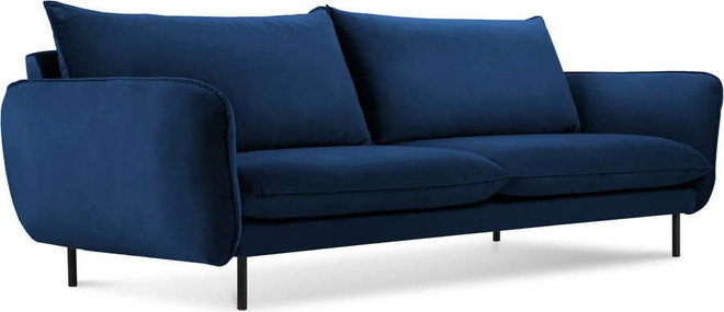 Modrá sametová pohovka 200 cm Vienna – Cosmopolitan Design